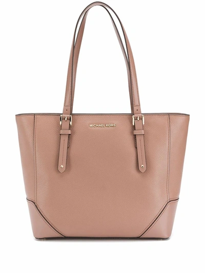 Shop Michael Kors Women's Pink Leather Tote