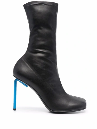 Shop Off-white Women's Black Leather Ankle Boots
