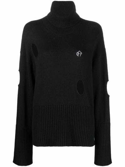 Shop Off-white Women's Black Viscose Sweater
