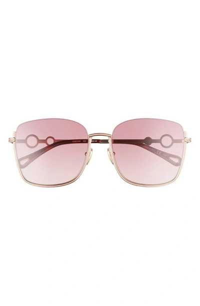 Chloé 59mm Square Sunglasses In Metallic Gold