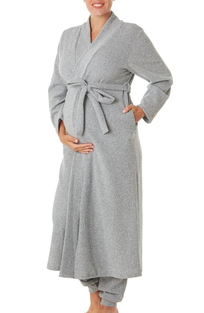 Shop Cache Coeur Sweet Home Maternity Robe In Grey