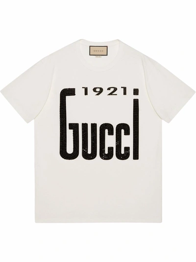 Gucci Cotton Logo T-shirt In Neutrals | ModeSens