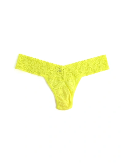 Shop Hanky Panky Signature Lace Low Rise Thong Sale In Yellow