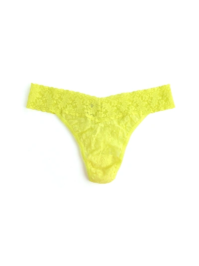 Shop Hanky Panky Signature Lace Original Rise Thong Sale In Yellow
