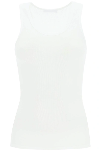 Shop Wardrobe.nyc Ribbed Cotton Tank Top In White (white)