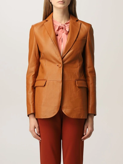 Shop L'autre Chose Blazer Blazer Women Lautre Chose In Leather