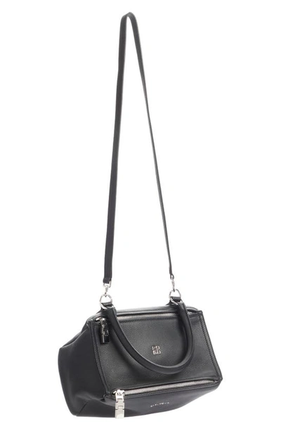 Shop Givenchy Small Pandora Goatskin Leather Shoulder Bag In 001-black