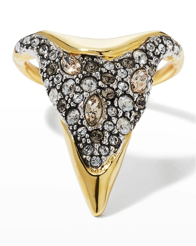 Shop Alexis Bittar Solanales Crystal Pointed Ring In Champagne