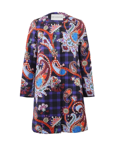 Shop Mary Katrantzou Iona Coat In Black