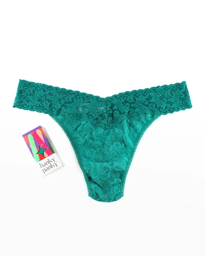 Shop Hanky Panky Original-rise Boxed Lace Thong In So Jaded