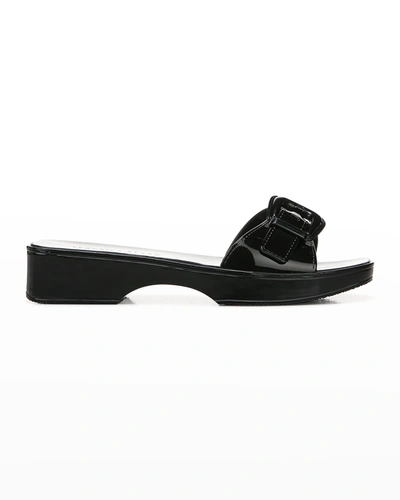 Shop Veronica Beard Davina Jelly Buckle Resort Sandals In Black