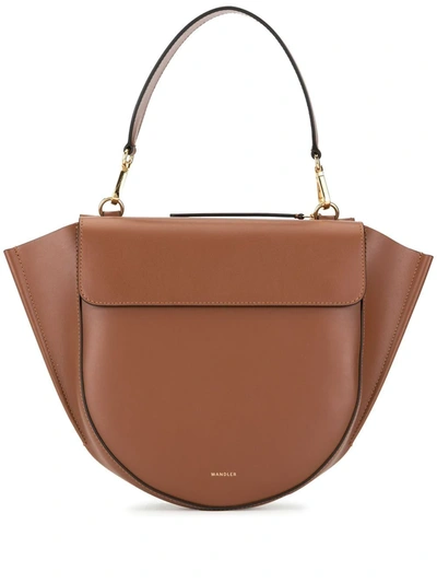 Shop Wandler Medium Hortensia Shoulder Bag In 褐色