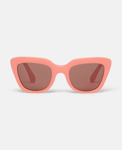 Shop Stella Mccartney Mini Me Sunglasses In Shiny Coral