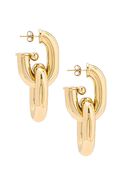 Rabanne Xl Link Double Circle Earrings In Gold