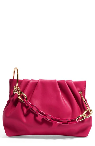 Shop House Of Want Chill Vegan Leather Frame Clutch In Magenta