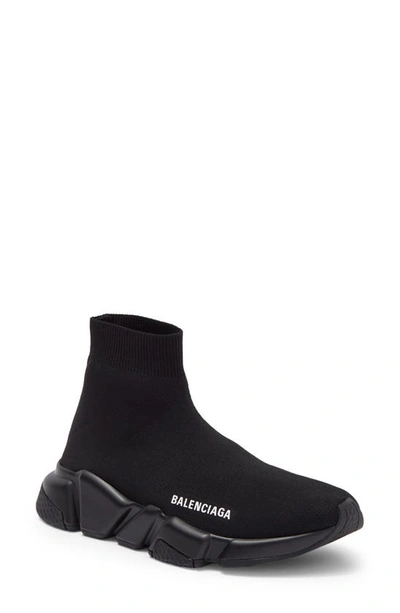 Balenciaga Speed 2.0 Sock Beige Black Logo High Top Pull Knit