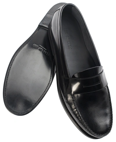 Shop Fear Of God Leather Penny Loafers In Black