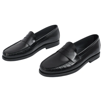 Shop Fear Of God Leather Penny Loafers In Black