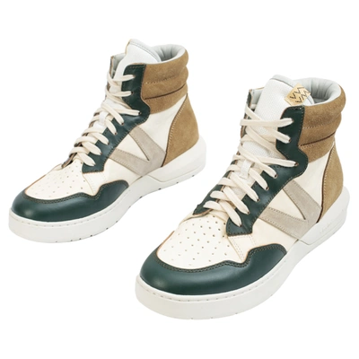 Shop Visvim Chamberlain High-top Sneakers In Beige