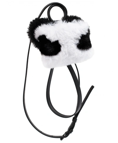 Shop Balenciaga Fluffy Panda Airpods Case With Strap In Multicolor