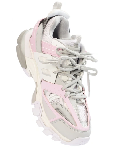 Shop Balenciaga Pink Track Led Sneakers