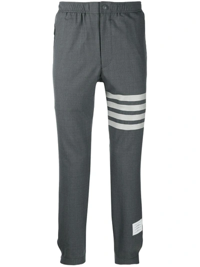 Shop Thom Browne Snap Front Elastic Waist Track Trouser