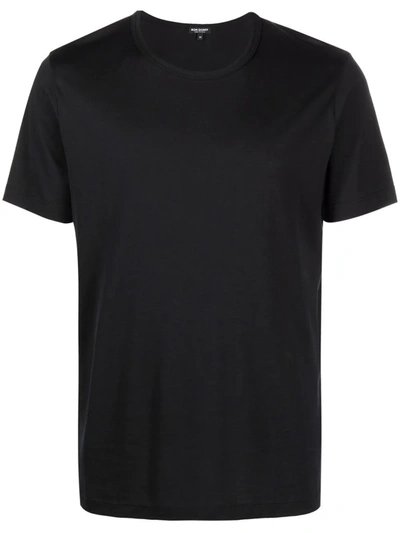Shop Ron Dorff Solid-colour Fitted T-shirt In Black