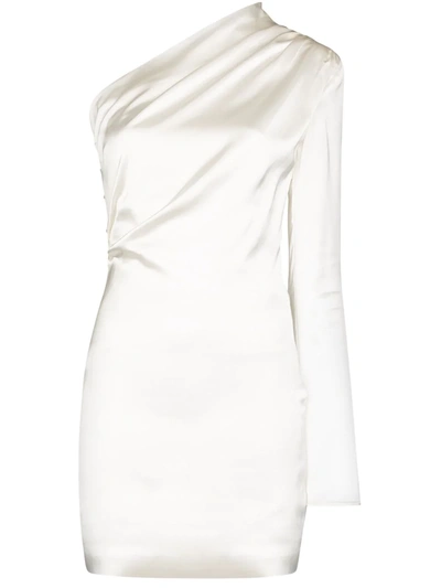 Shop Gauge81 Charras One-shoulder Minidress In White