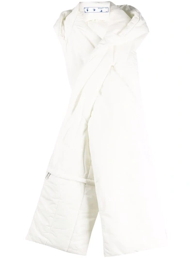 Shop Off-white Padded-effect Scarf In White