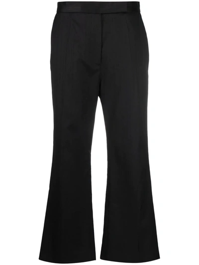 Shop Totême Bootcut Cropped Trousers In Black