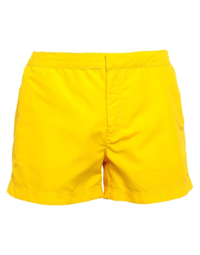 Shop Bluemint Man Swim Trunks Yellow Size 32 Polyester