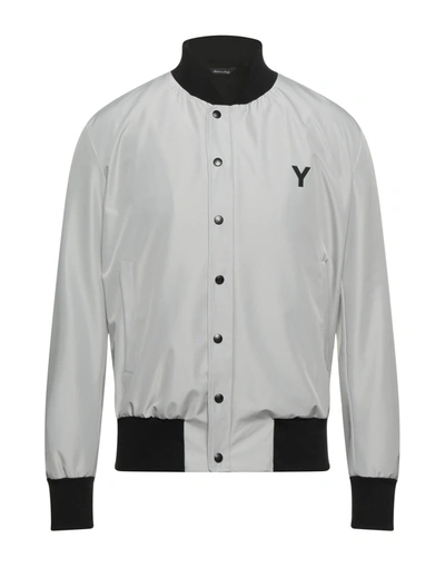 Shop Yoon Man Jacket Grey Size 36 Polyester, Polyamide