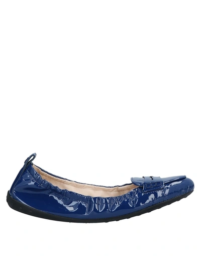 Shop Tod's Woman Loafers Blue Size 6 Soft Leather