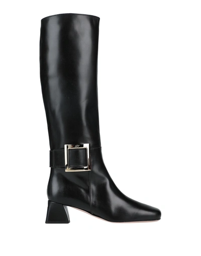 Roger Vivier Knee Boots In Black