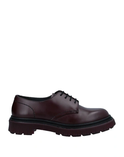 Shop Adieu Lace-up Shoes In Maroon