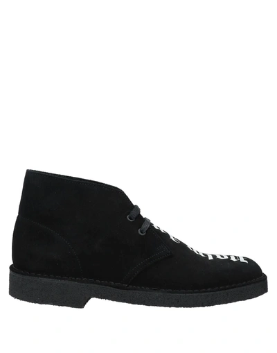 Shop Palm Angels X Clarks Originals Man Ankle Boots Black Size 8 Soft Leather