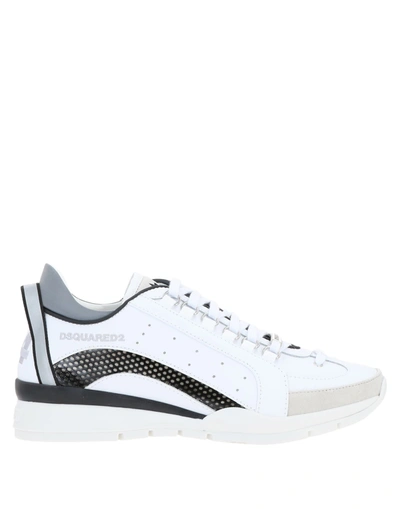 Shop Dsquared2 Man Sneakers White Size 9 Calfskin, Pvc - Polyvinyl Chloride