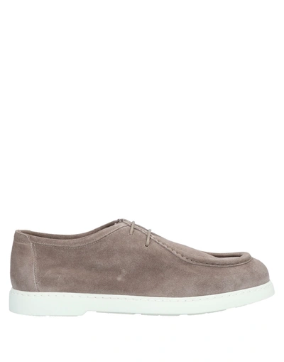 Shop Doucal's Man Lace-up Shoes Dove Grey Size 9 Soft Leather