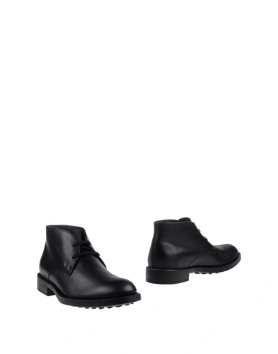 Shop Tod's Man Ankle Boots Black Size 7 Leather