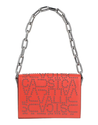 Shop Just Cavalli Woman Handbag Coral Size - Bovine Leather In Red
