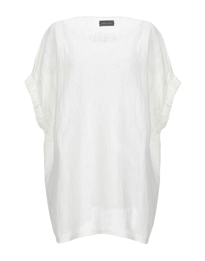 Shop Roberto Collina Woman Sweater White Size Onesize Linen, Polyester