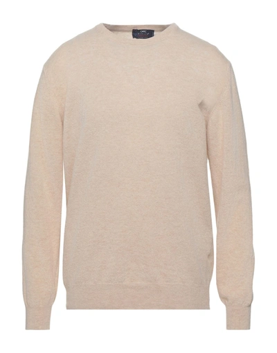 Shop Giulio Corsari Man Sweater Beige Size 3xl Lambswool, Polyamide