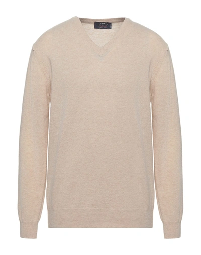 Shop Giulio Corsari Man Sweater Beige Size Xxl Lambswool, Polyamide