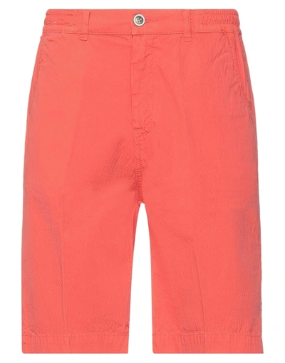 Shop Re-hash Re_hash Man Shorts & Bermuda Shorts Orange Size 30 Cotton, Elastane