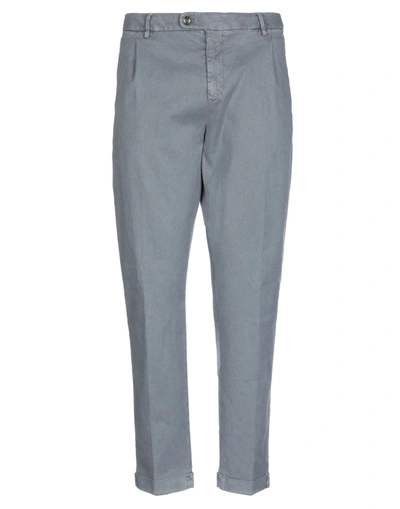 Shop Barmas Man Pants Grey Size 38 Linen, Cotton, Elastane