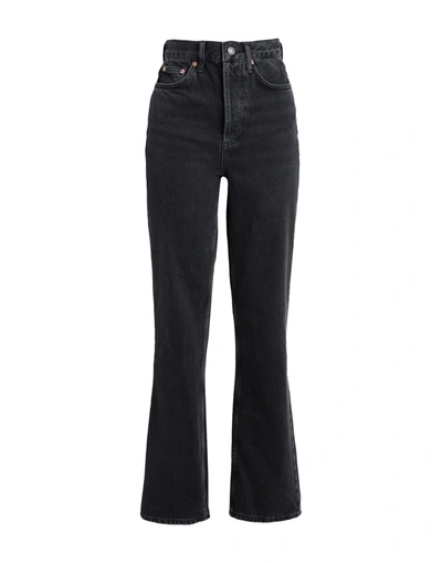 Shop Topshop Woman Jeans Black Size 32w-34l Cotton