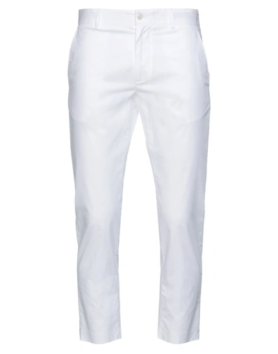 Shop Daniele Alessandrini Man Pants White Size 32 Cotton