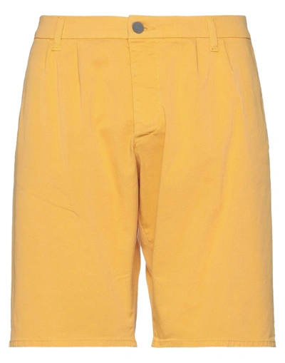 Shop 2 Men Man Shorts & Bermuda Shorts Ocher Size 30 Cotton, Elastane In Yellow