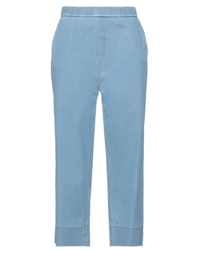Shop Biancalancia Woman Jeans Blue Size 4 Cotton, Elastane