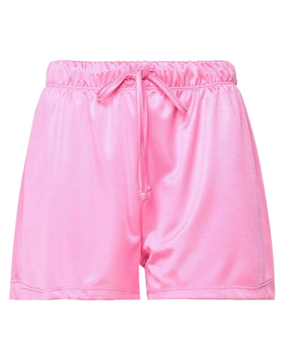 Shop Simona-a Simona A Woman Shorts & Bermuda Shorts Fuchsia Size L Polyester In Pink